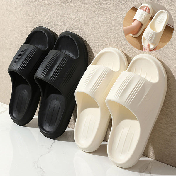 Solid Peep-Toe Slippers Summer Indoor Anti-Slip